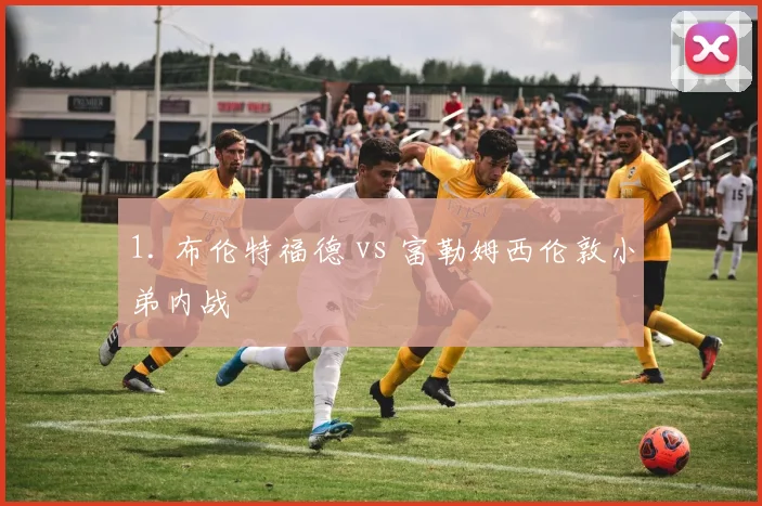 1. 布伦特福德 vs 富勒姆西伦敦小弟内战